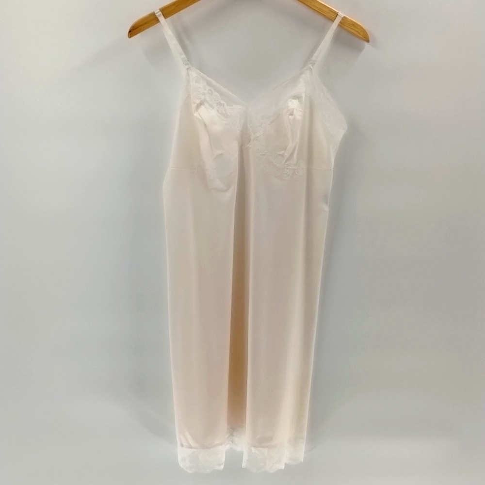 Gaymode full body dress slip cream white lace 34 12S vintage